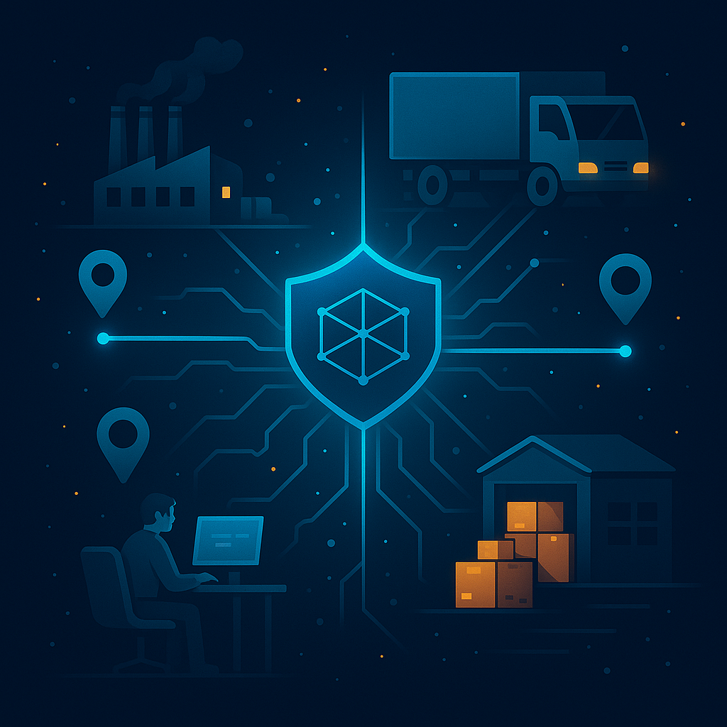 Supply-chain cybersecurity research visual